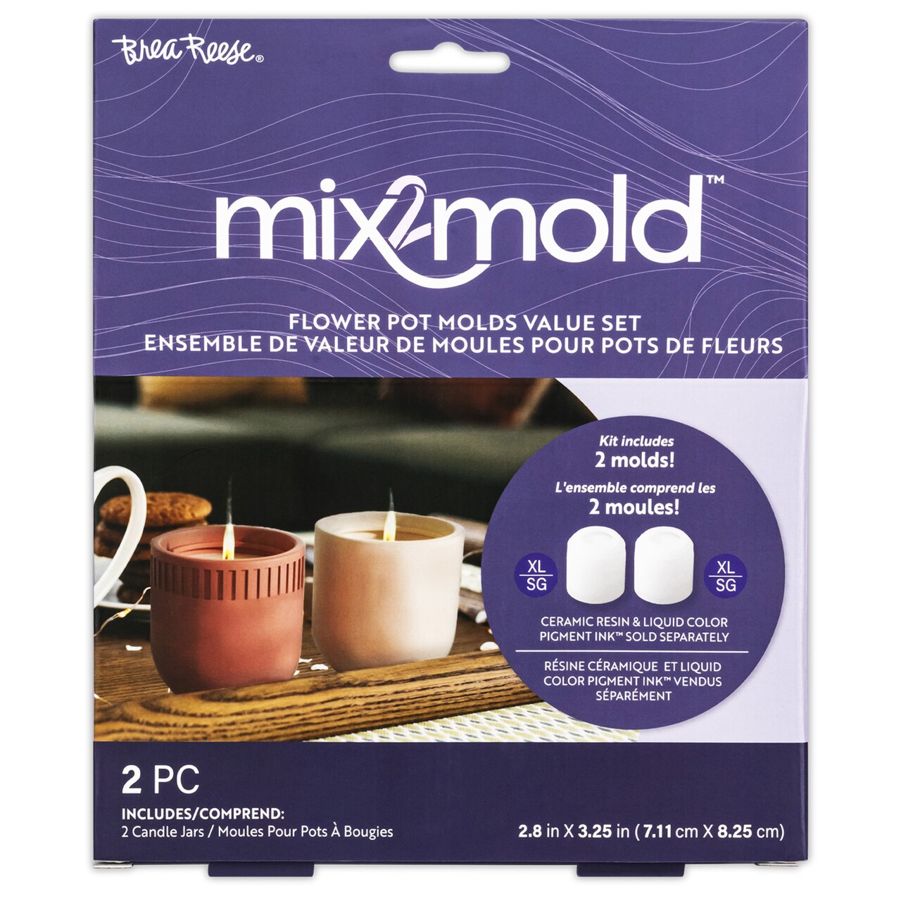 Brea Reese Mix2Mold: Molds Value Set - Candle Holder 2pc - DIY Decor, Silicone, Non-Stick, Durable-Reusable, Mold Only-For Resin Craft Projects